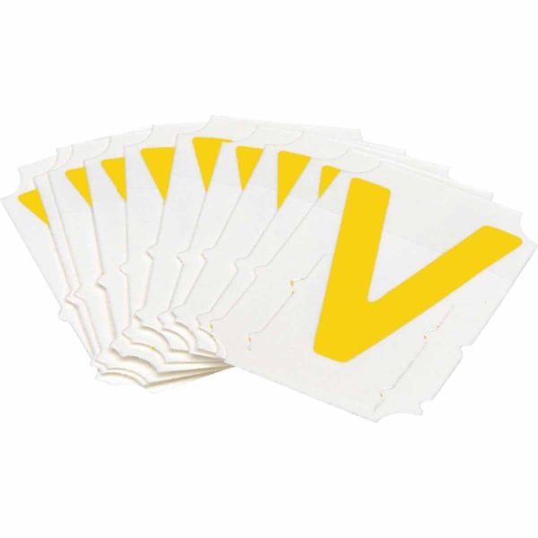 Brady Quik-Align 5060 Series Polyester 2 in Lbl Legend: V Yellow 10PK 5060P-V - main